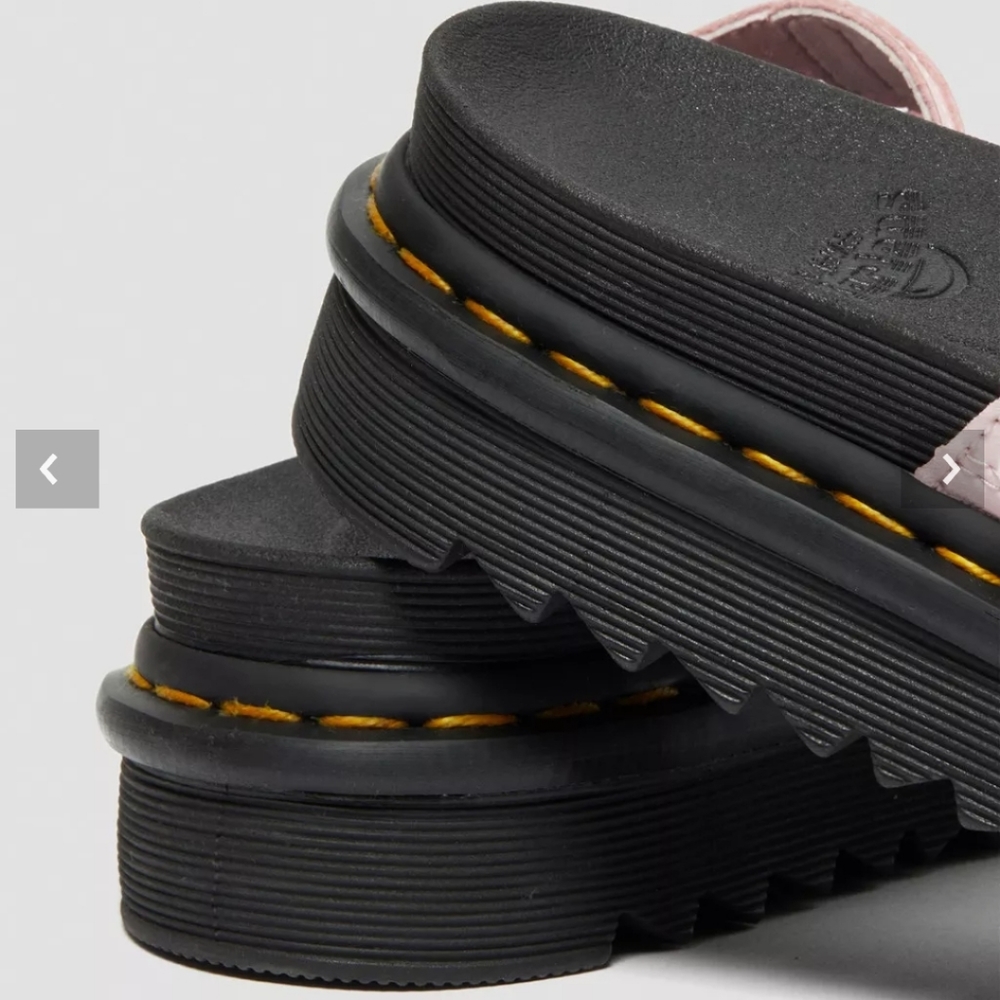 Dr. Martens Blaire Slide Leather Sandals in Pink. - Picture 3 of 16